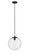 Auralume One Light Mini Pendant in Matte Black (405|612BKSDY)