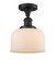 Franklin Restoration LED Semi-Flush Mount in Matte Black (405|5171CHBKG71LED)