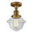 Franklin Restoration One Light Semi-Flush Mount in Brushed Brass (405|5171CHBBG532)