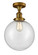 Franklin Restoration One Light Semi-Flush Mount in Brushed Brass (405|5171CHBBG20410)