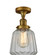 Franklin Restoration One Light Semi-Flush Mount in Brushed Brass (405|5171CHBBG142)