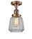 Franklin Restoration One Light Semi-Flush Mount in Antique Copper (405|5171CHACG142)
