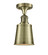 Franklin Restoration LED Semi-Flush Mount in Antique Brass (405|5171CHABM9ABLED)