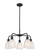 Ballston Five Light Chandelier in Matte Black (405|5165CRBKG441)