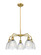 Ballston Five Light Chandelier in Brushed Brass (405|5165CRBBG382)