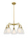 Ballston Five Light Chandelier in Brushed Brass (405|5165CRBBG381)