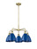 Ballston Five Light Chandelier in Antique Brass (405|5165CRABMBD75BL) Ballston Five Light Chandelier in Antique Brass (405|5165CRABMBD75BL)