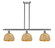Ballston Three Light Island Pendant in Satin Nickel (405|5163ISNRBD8NAT)