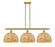 Ballston Three Light Island Pendant in Satin Gold (405|5163ISGRBD12NAT)