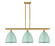 Ballston Three Light Island Pendant in Satin Gold (405|5163ISGMBD9SF)