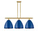 Ballston Three Light Island Pendant in Satin Gold (405|5163ISGMBD12BL)