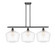 Ballston Three Light Island Pendant in Matte Black (405|5163IBKG65212)