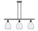 Ballston Three Light Island Pendant in Matte Black (405|5163IBKG372)