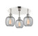 Downtown Urban Three Light Flush Mount in Polished Nickel (405|5163CPNG104)