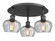 Ballston Three Light Semi-Flush Mount in Matte Black (405|5163CBKG92)