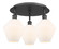 Downtown Urban Three Light Flush Mount in Matte Black (405|5163CBKG6518)