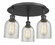 Ballston Three Light Semi-Flush Mount in Matte Black (405|5163CBKG259)