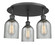 Ballston Three Light Semi-Flush Mount in Matte Black (405|5163CBKG257)