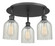 Ballston Three Light Semi-Flush Mount in Matte Black (405|5163CBKG2511)