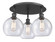 Ballston Three Light Semi-Flush Mount in Matte Black (405|5163CBKG1248)