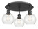 Ballston Three Light Semi-Flush Mount in Matte Black (405|5163CBKG1246)