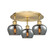 Downtown Urban Three Light Flush Mount in Brushed Brass (405|5163CBBG93) Downtown Urban Three Light Flush Mount in Brushed Brass (405|5163CBBG93)