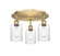 Downtown Urban Three Light Flush Mount in Brushed Brass (405|5163CBBG342)