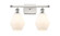 Ballston Two Light Bath Vanity in White Polished Chrome (405|5162WWPCG6516)