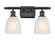 Ballston Two Light Bath Vanity in Matte Black (405|5162WBKG441)