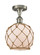 Ballston One Light Semi-Flush Mount in Brushed Satin Nickel (405|5161CSNG1218RB)