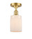 Ballston One Light Semi-Flush Mount in Satin Gold (405|5161CSGG341)