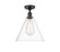 Ballston LED Semi-Flush Mount in Matte Black (405|5161CBKGBC121LED)