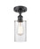 Ballston One Light Semi-Flush Mount in Matte Black (405|5161CBKG802)