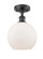 Ballston One Light Semi-Flush Mount in Matte Black (405|5161CBKG1218)