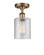 Ballston LED Semi-Flush Mount in Brushed Brass (405|5161CBBG112LED)
