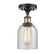Ballston LED Semi-Flush Mount in Black Antique Brass (405|5161CBABG259LED)