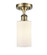 Ballston LED Semi-Flush Mount in Antique Brass (405|5161CABG801LED)