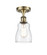 Ballston One Light Semi-Flush Mount in Antique Brass (405|5161CABG392)