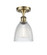 Ballston LED Semi-Flush Mount in Antique Brass (405|5161CABG382LED)