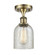 Ballston LED Semi-Flush Mount in Antique Brass (405|5161CABG259LED)