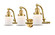 Franklin Restoration Three Light Bath Vanity in Satin Gold (405|5153WSGG181S)