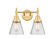 Caden Two Light Bath Vanity in Satin Gold (405|4472WSGG64)