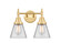 Caden Two Light Bath Vanity in Satin Gold (405|4472WSGG62)