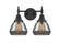 Caden Two Light Bath Vanity in Matte Black (405|4472WBKG173)