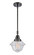 Caden One Light Mini Pendant in Matte Black (405|4471SBKG534)