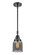 Caden One Light Mini Pendant in Matte Black (405|4471SBKG53)