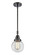 Caden One Light Mini Pendant in Matte Black (405|4471SBKG2026)