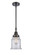 Caden One Light Mini Pendant in Matte Black (405|4471SBKG182)