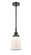 Caden One Light Mini Pendant in Matte Black (405|4471SBKG181)