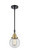 Caden One Light Mini Pendant in Black Antique Brass (405|4471SBABG2026)